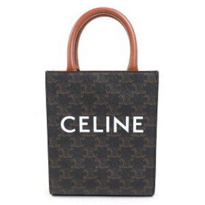 Celine Triomphe Vertical Shoulder Tan Top Handle Canvas Pochette Cabas